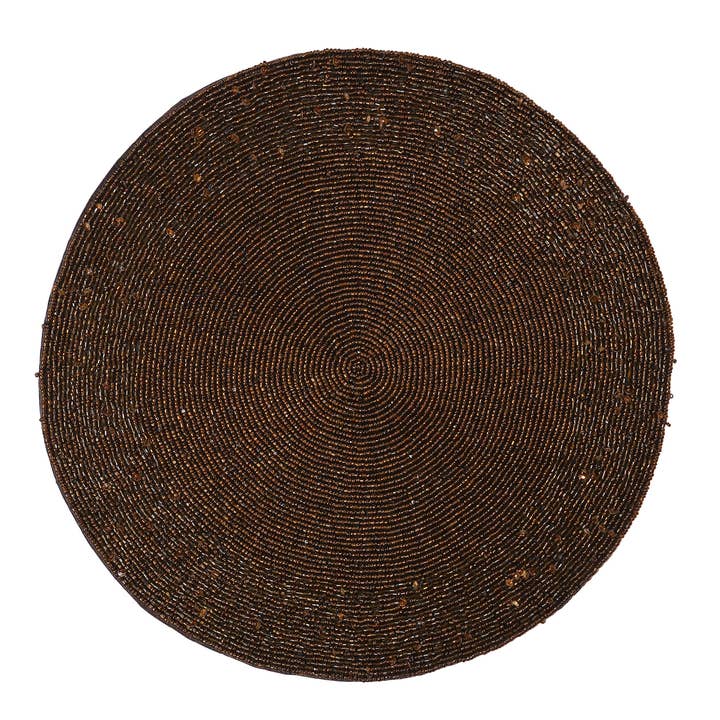 Copper Beaded Placemat for wholesale by Tiramisu