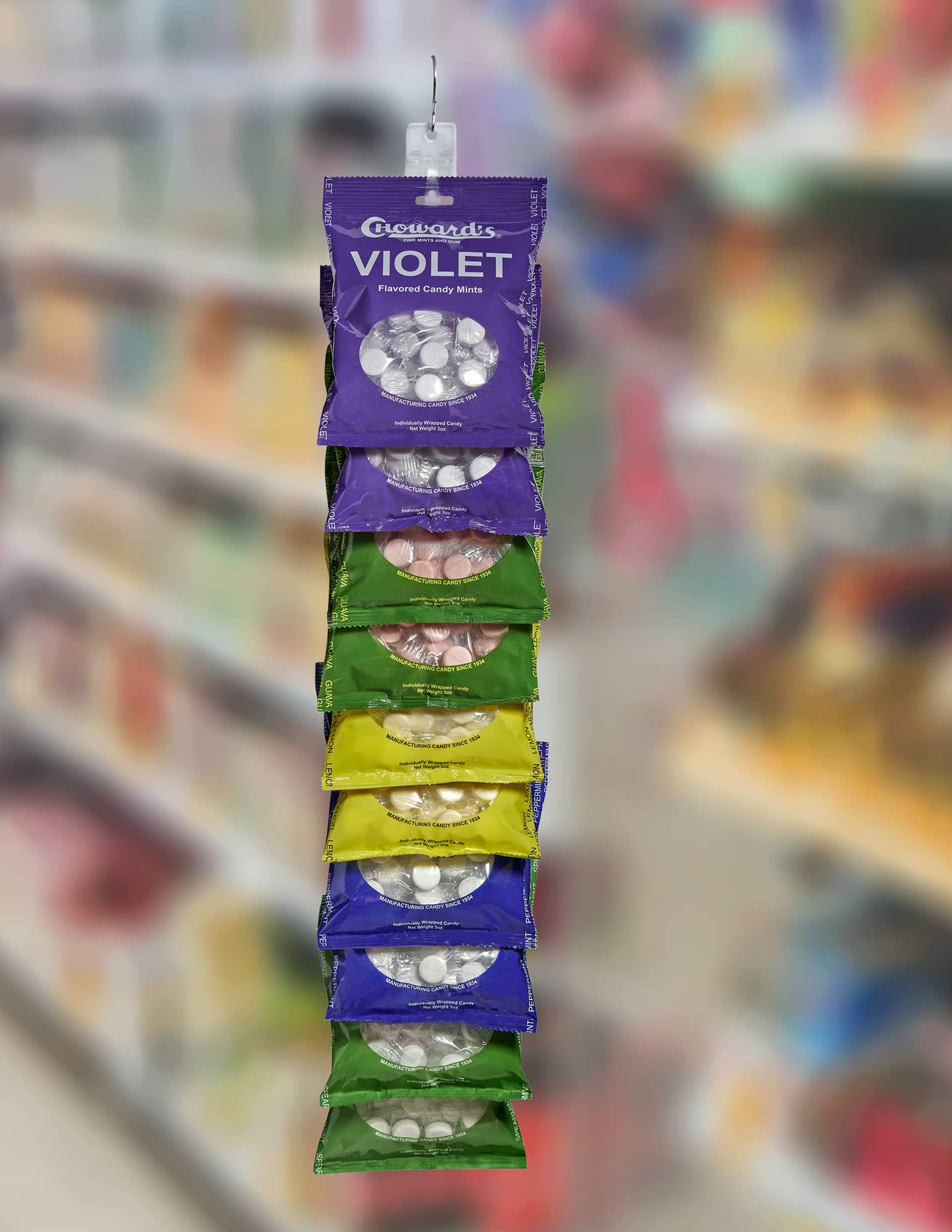 C. Howard Company, Inc. - Wholesale Mints - Choward's Violet Mints Peg Bag 3oz.7