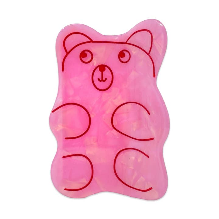 Large Pink Gummy Bear Hair Claw Clip for wholesale by Jenny Lemons