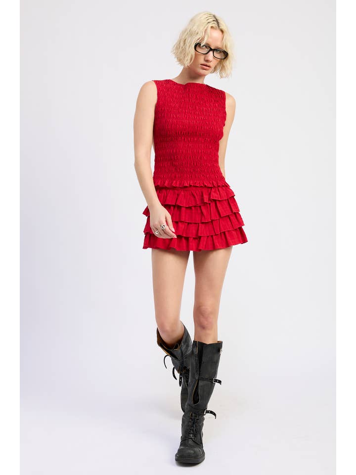 Emory Park - Wholesale Blouse - Women's - SMOCKED SLEEVELESS TOP WITH OPEN BACK16