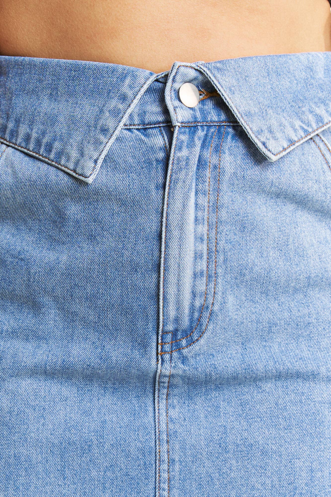 DENIM COOPER JACKET AND SKIRT SET - HQSET0087 for wholesale on Faire6