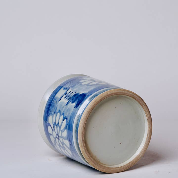 Cobalt Guild - Wholesale Plant Pot - Hand Painted Floral Blue and White Porcelain Cachepot3