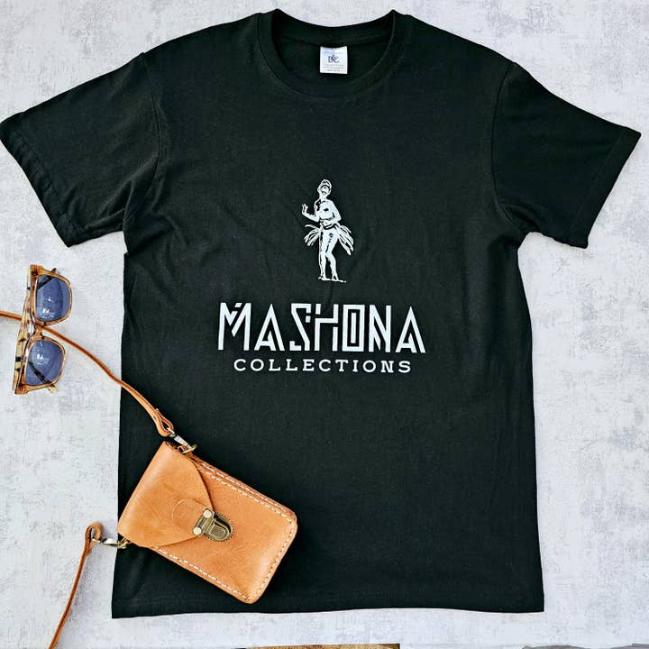 Camiseta Detallada con Estampado Africano | Detalle de Estampado Bogolan y Bolsillo para venta al por mayor de Mashona Collections