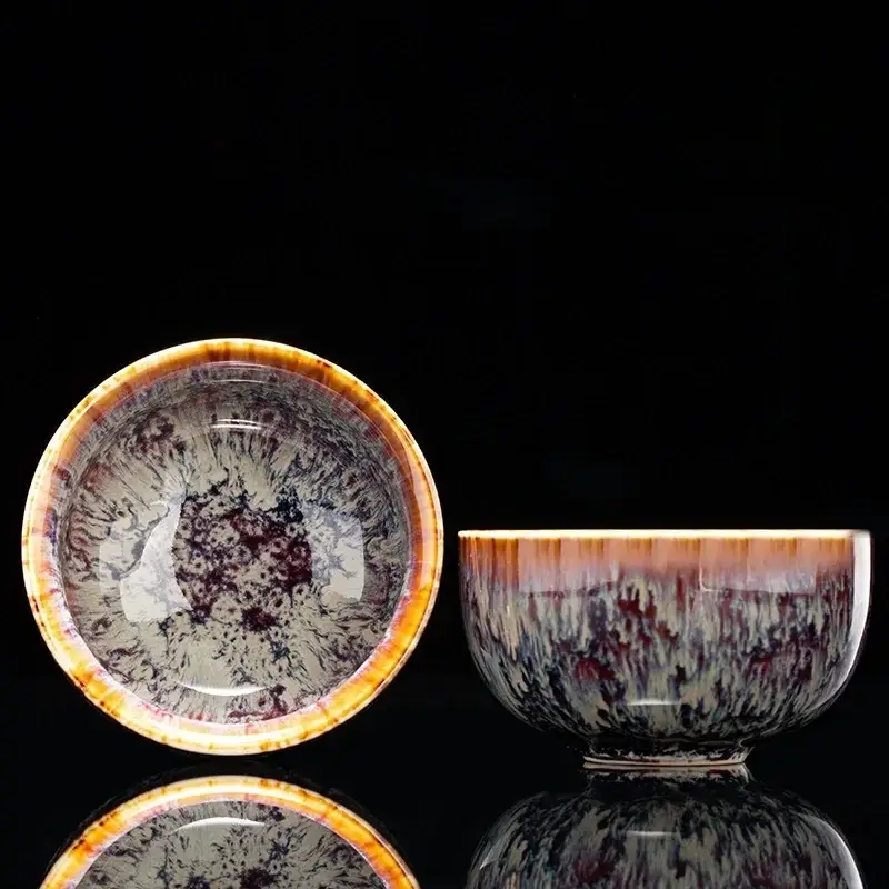 Otterware – wholesale Coffee/tea cup – Handmade Artisanal Tenmoku Glaze Tasting Cup (Single)31