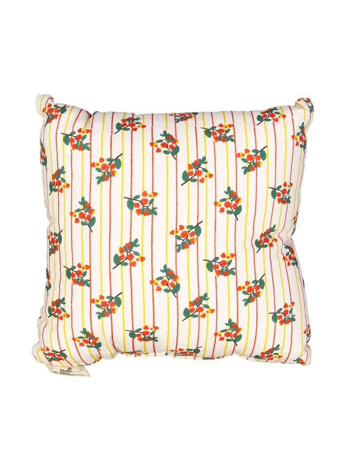 CUSCINO FIORI E STRISCE 40x40cm per la vendita all'ingrosso da parte di Lucas du Tertre - Europe