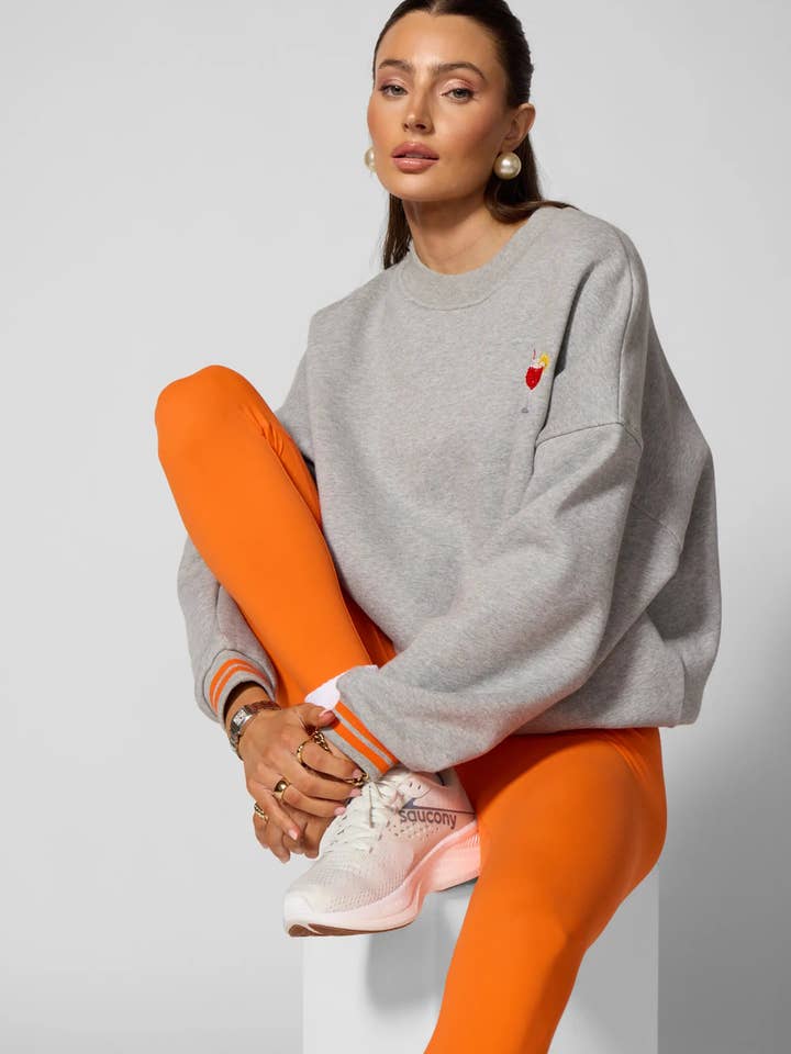 Luxefleece Boyfriend Sweatshirt - Aperol Spritz for engroshandel hos MPG