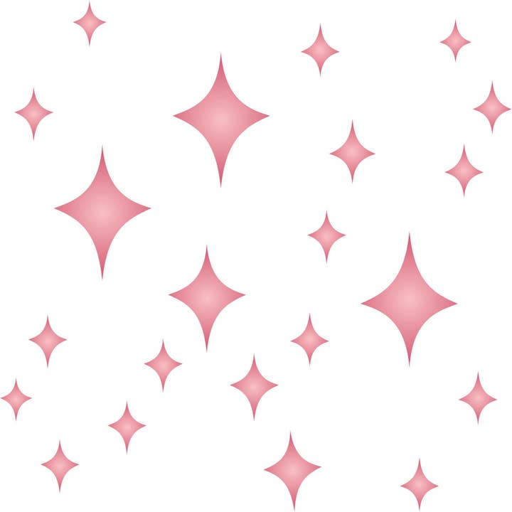 Retro Stars Stencil | Reuseable | Mylar | 3 sizes for wholesale by Craft Kreatively