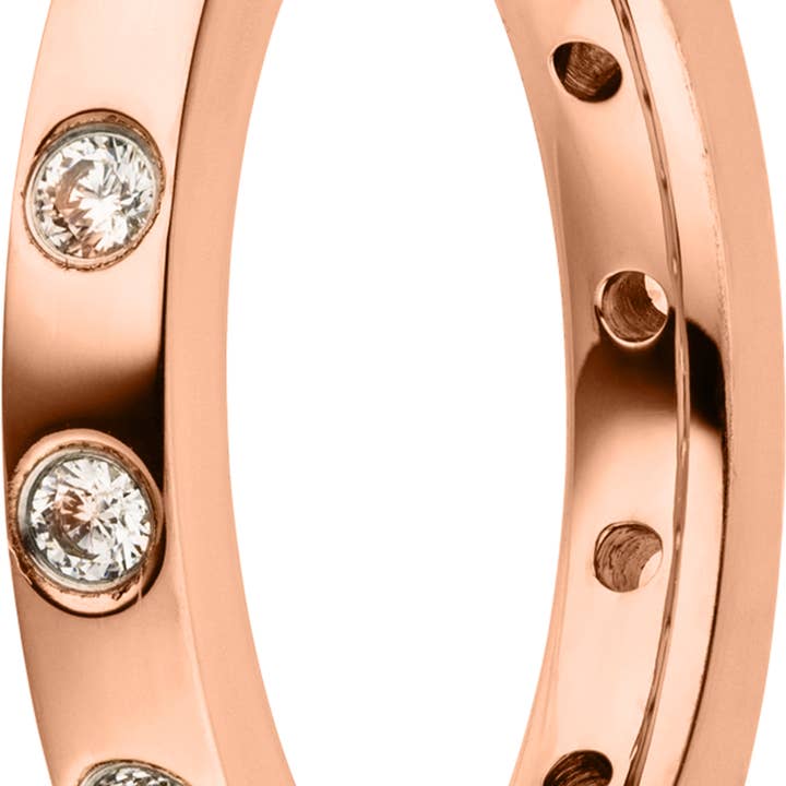Bague à enfiler ornée de zircones rosés pour la vente par Style Republic - Carsten Maletz