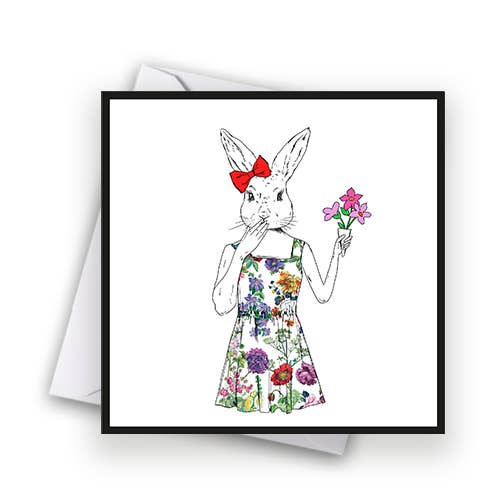 Mode konijntjes- DG Paaskaart voor wholesale door Catherine Loves