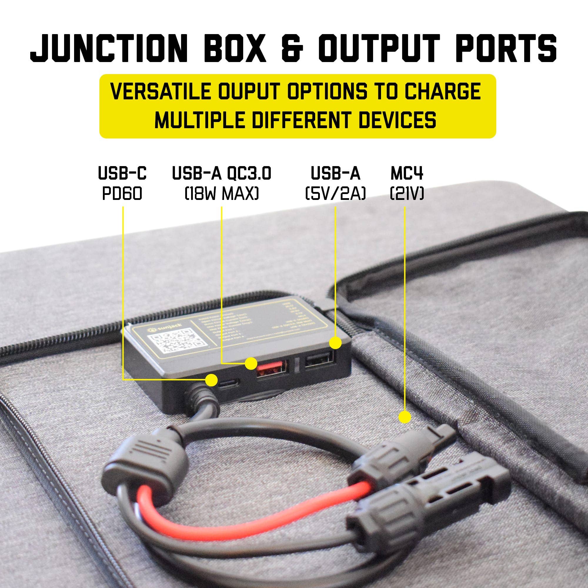 SunJack - Wholesale Portable Charger - SunJack 120 Watt Portable Solar Panel Charger5