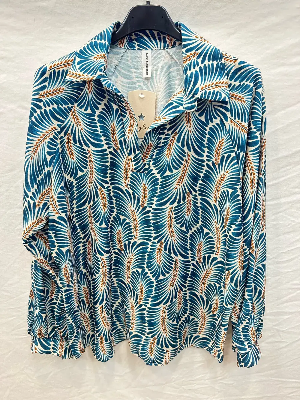 Mimi & Gogo - Wholesale Button Down Shirt - Women's - Printed Blouse @60052_BsImprime6