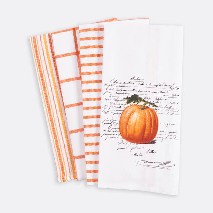 KAF Home - Wholesale Tea Towel - Fall/Harvest Kitchen Towels - Set Of 4 (2 Options)2