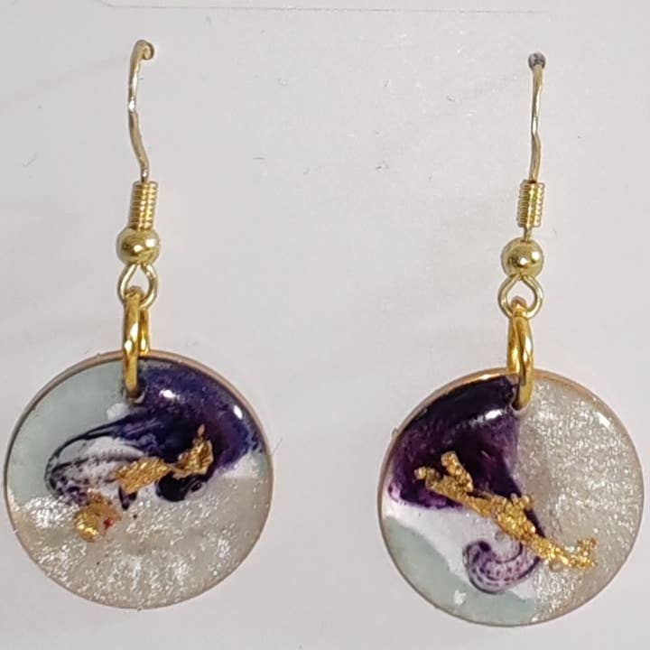 Golden Galaxy - hemelse oorbellen - met goud gevulde sluiting voor wholesale door Arynna Création