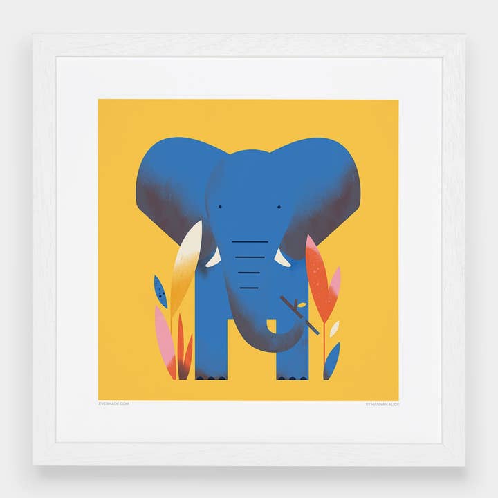 Impression d'art d'éléphant pour la vente par Evermade