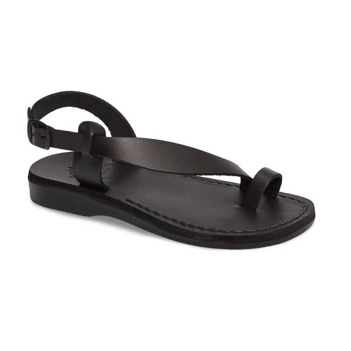 Mia - Läder Backstrap Sandal | Svart för wholesale av Jerusalem Sandals