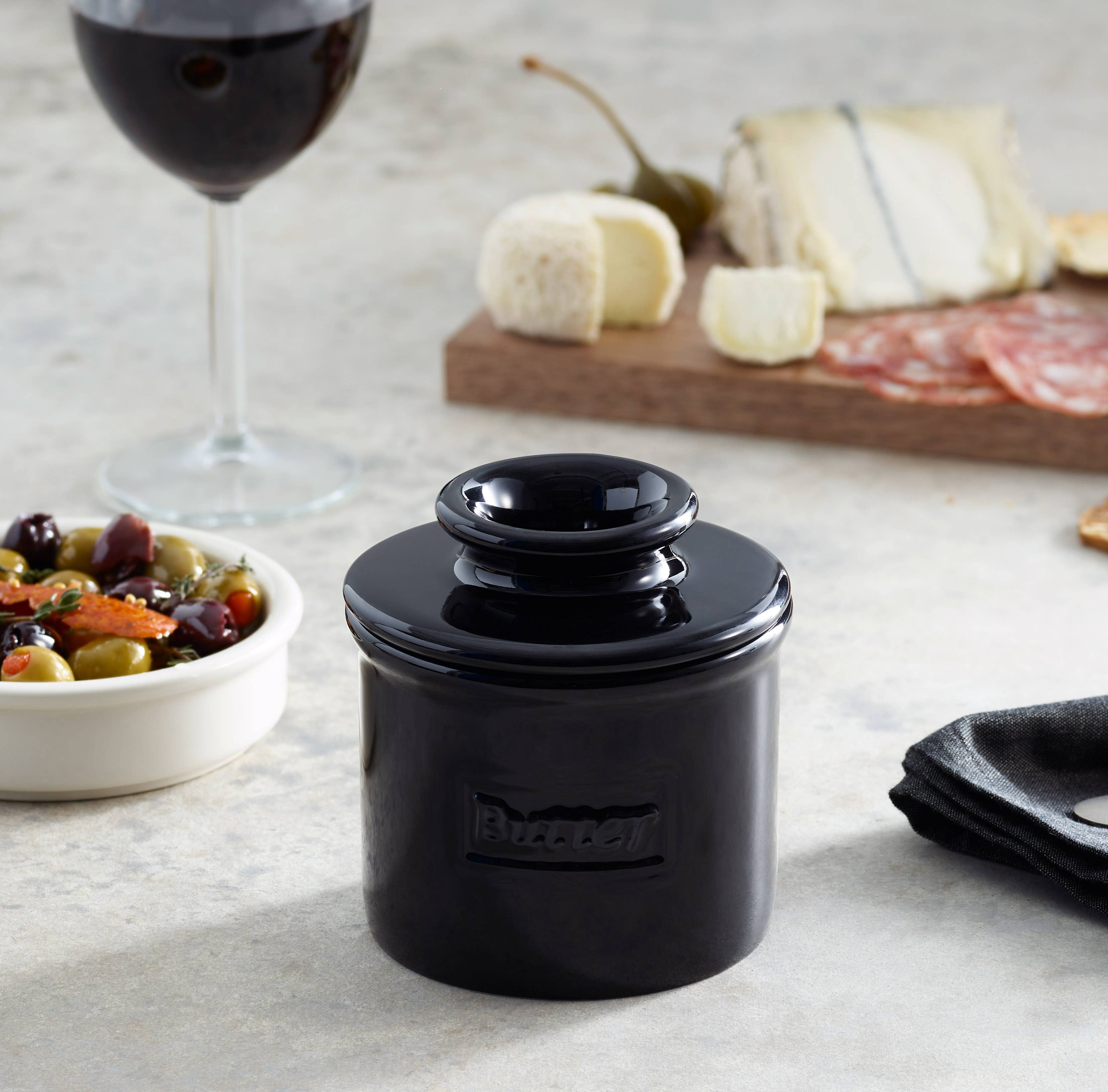 The Original Butter Bell® Crock - Vente Beurriers - La mijoteuse Butter Bell® originale - Café Midnight Black1