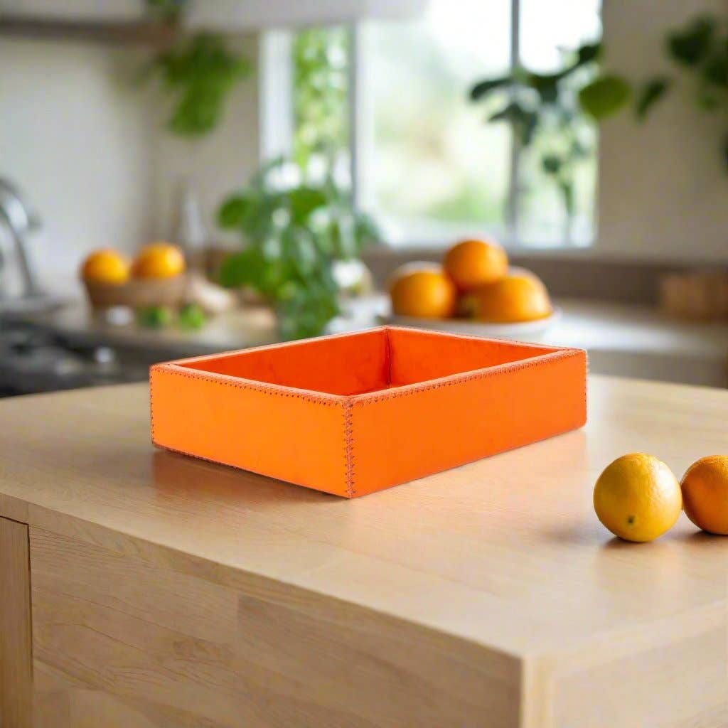 Bati Goods - Wholesale Decorative Tray - Monedas | Cedar & Leather Valet Tray3