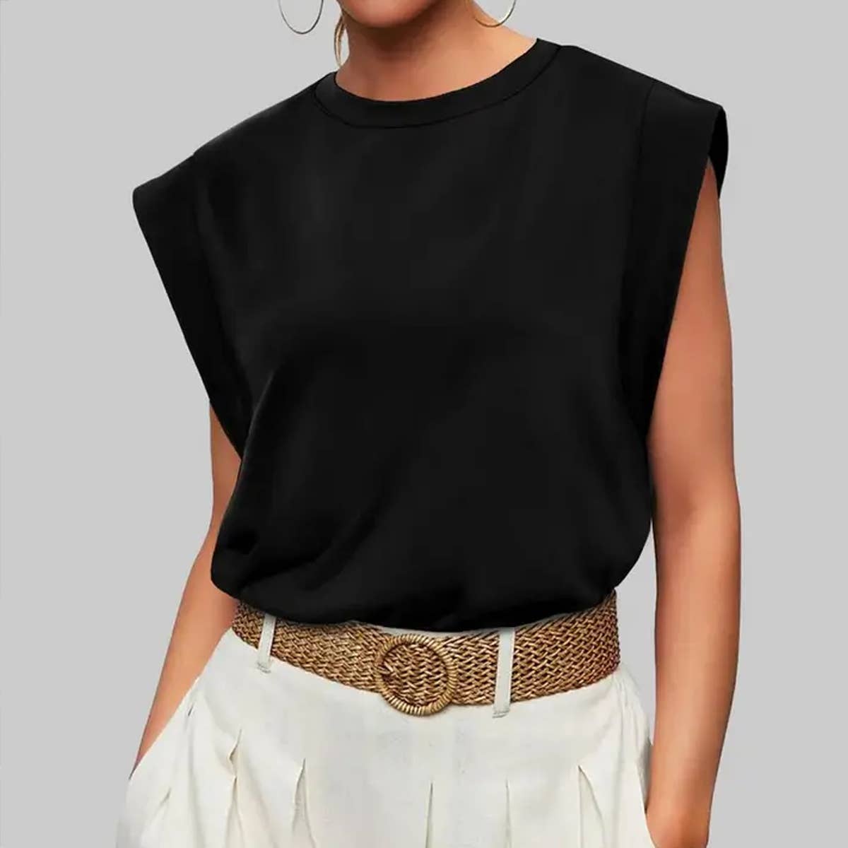 Lily Clothing - Wholesale T-Shirt - Women's - ROUND NECK LOOSE SHORT SLEEVE T SHIRT_CWTSTS033122