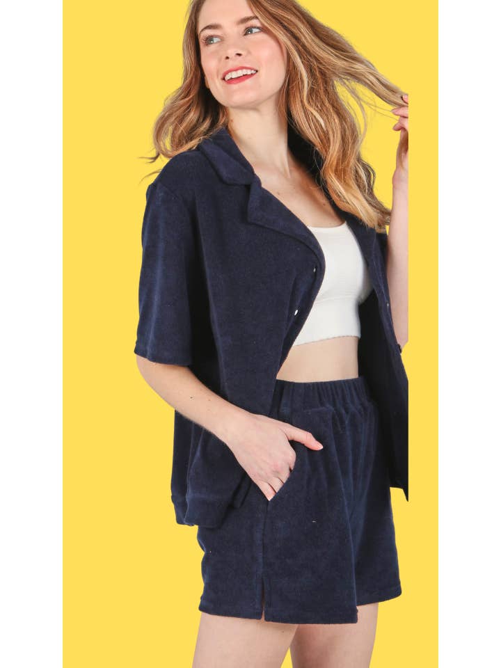 P.S Kate - Wholesale Shorts – Women’s - Towel terry shorts with pockek (6044shorts)2