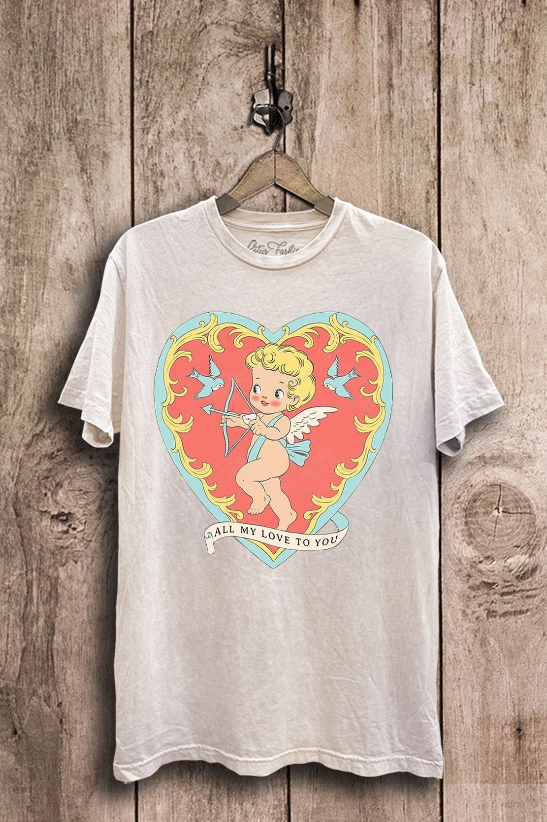 Lotus Fashion Collection – wholesale T-shirt med logga - Dam – All min kärlek till dig Alla hjärtans dag grafisk topp7