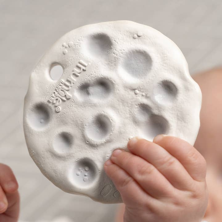 Moon Biscuit® Baby Teething Ring Space Themed Bathtime Toy for wholesale by Thumble Baby Care