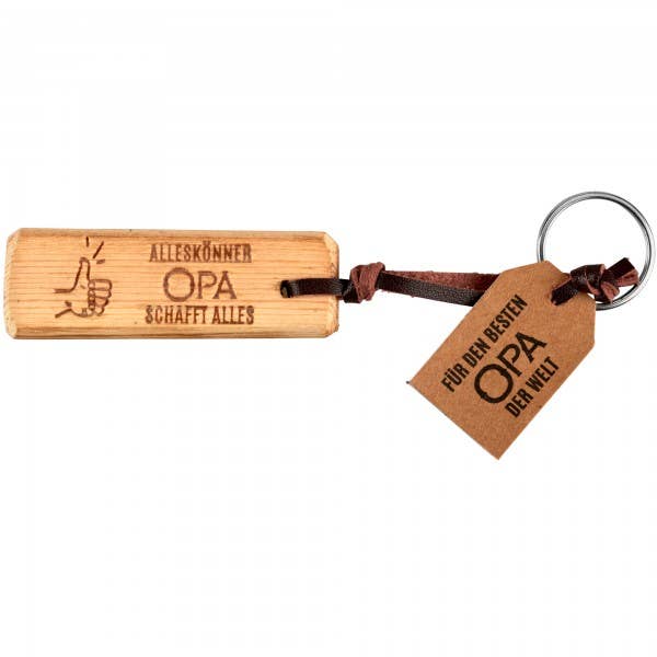 Hergo Creation GmbH - Wholesale Keychain - Unisex - Set of keychains wood, 30 pcs., 5 asst.4