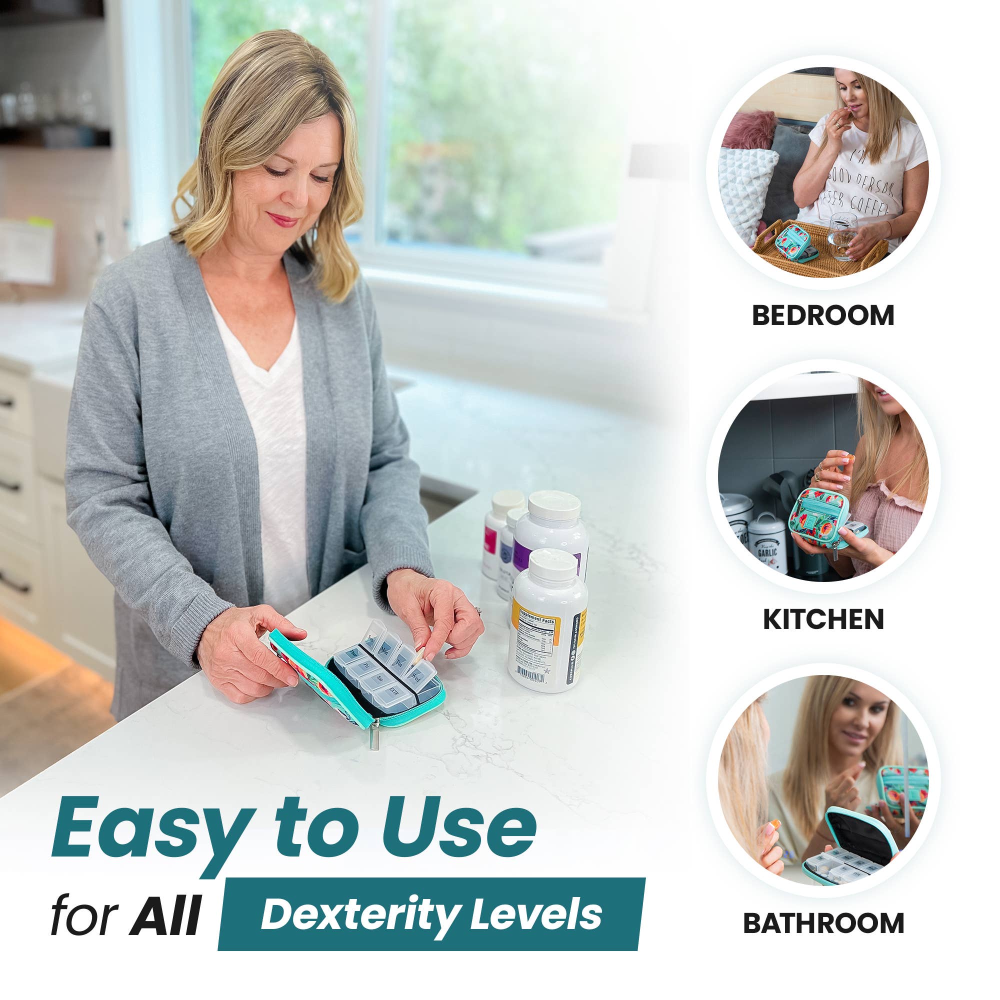 MADE EASY KIT - Wholesale Pill Organizer - Made Easy Kit Pill Case - Weekly 7-Day Medicine Organizer2