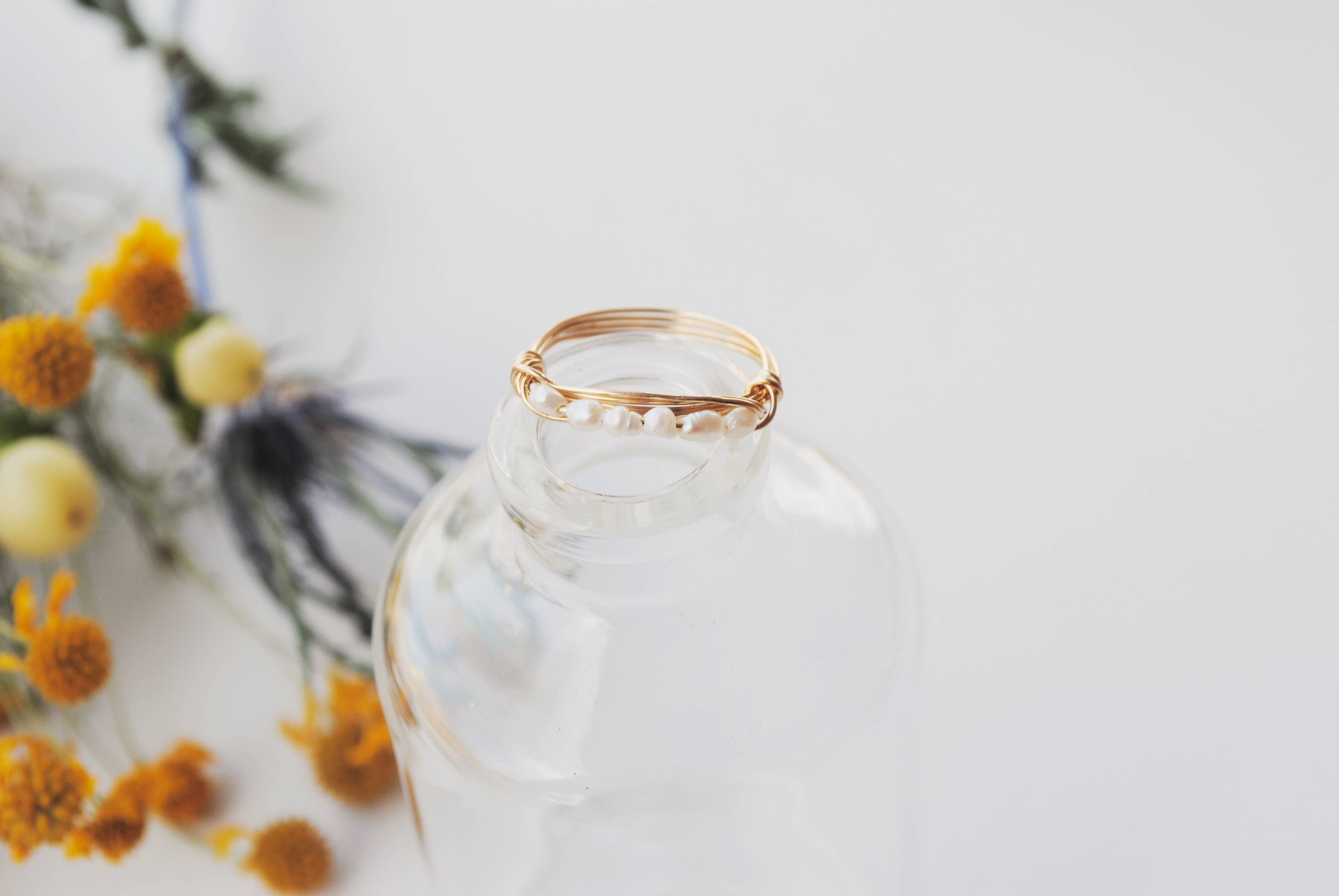 Seaflowerjewelry - Wholesale Band/Stacked Ring - Pearl Band Stacking ring1