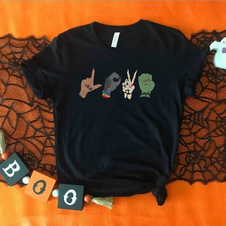 Halloween Monster Love T-shirt, LGBT Halloween Shirt, Hallow for wholesale by Alaridesign