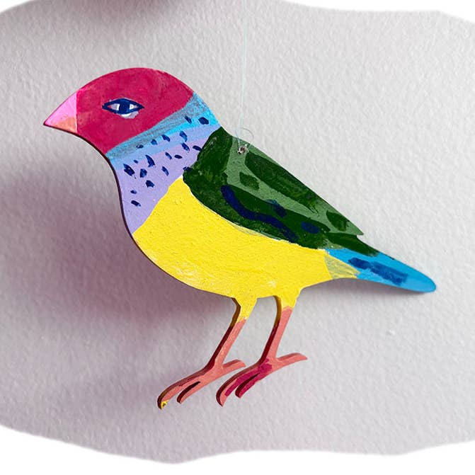 ELIZABETH GRAEBER art + illustration - Wholesale Ornament - Colorful Finch Ornament