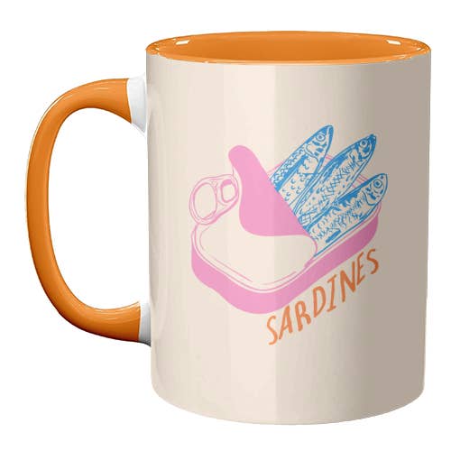ART WOW - Wholesale Coffee Mug - Mugs 'Pastel Sardines in Tin – Cute Re6