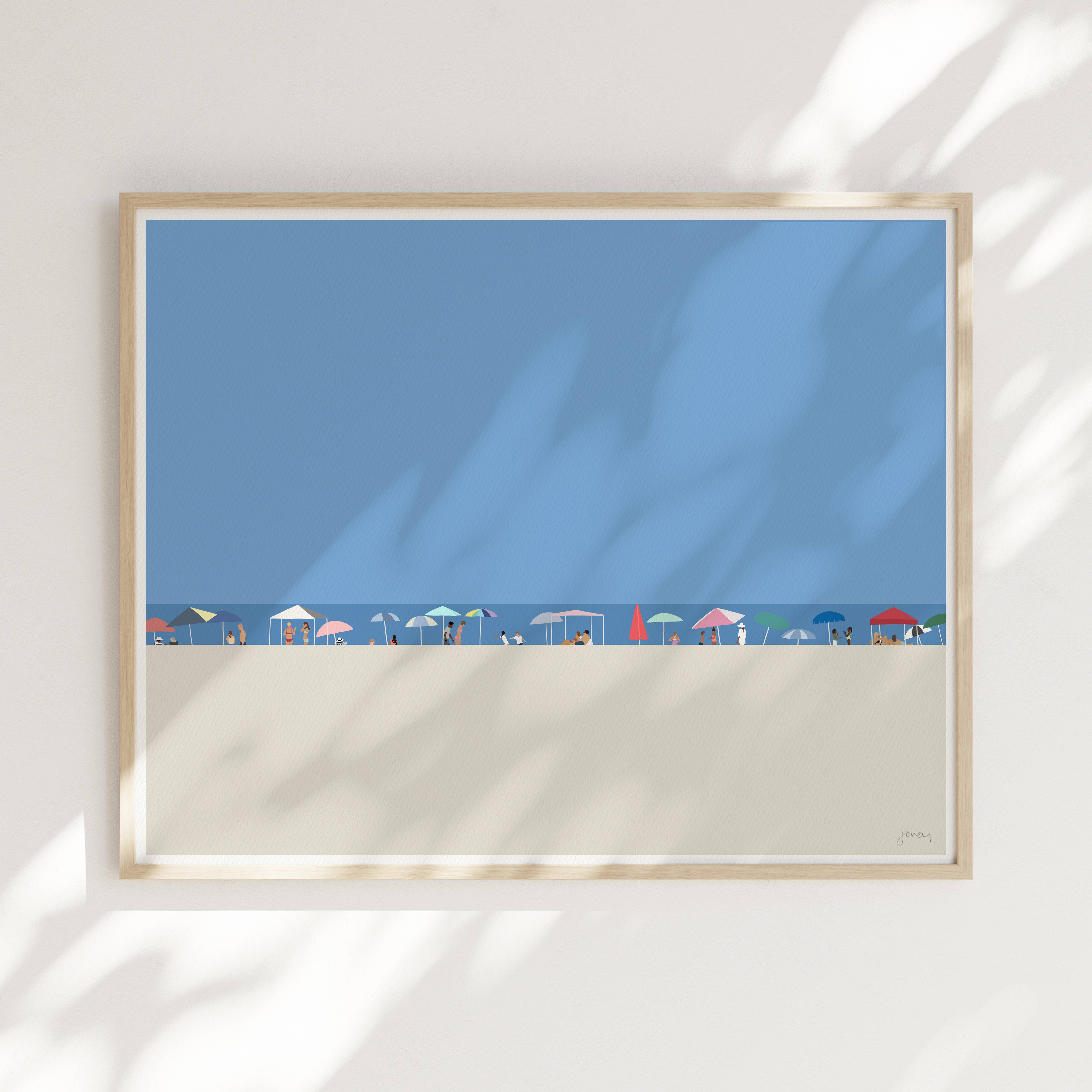 Jorey Hurley - Wholesale Art Print - Beach Umbrellas Art Print. Signed. Unframed. 2109184