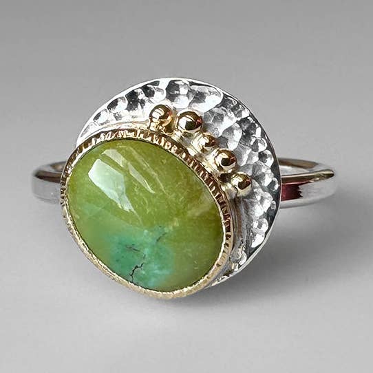 Sonoran Gold Turquoise Roe Ring for wholesale by McKenzie Mendel Jewelry