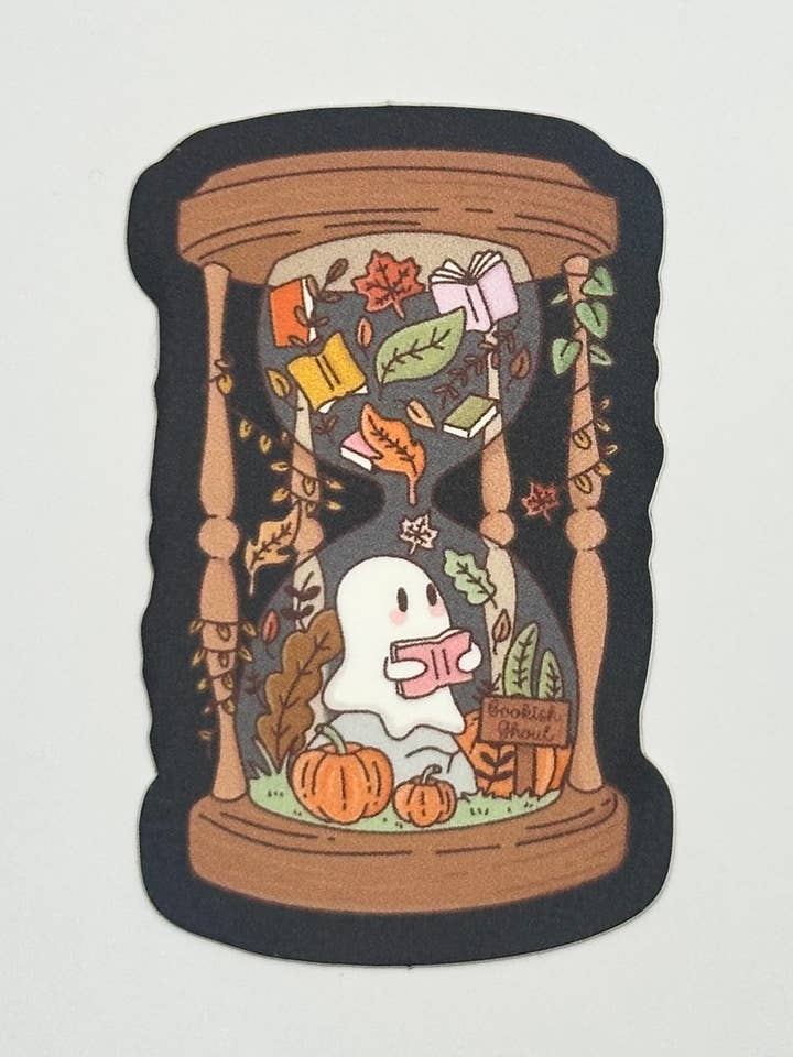 Autumn Time Bookish Matte Sticker for wholesale by A Little Crafty Fox