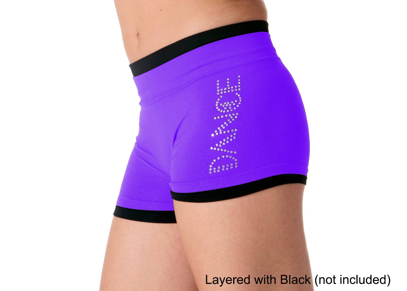 KurveShop - Wholesale Athletic Shorts - Women's - "DANCE" Rhinestone Boyshorts10