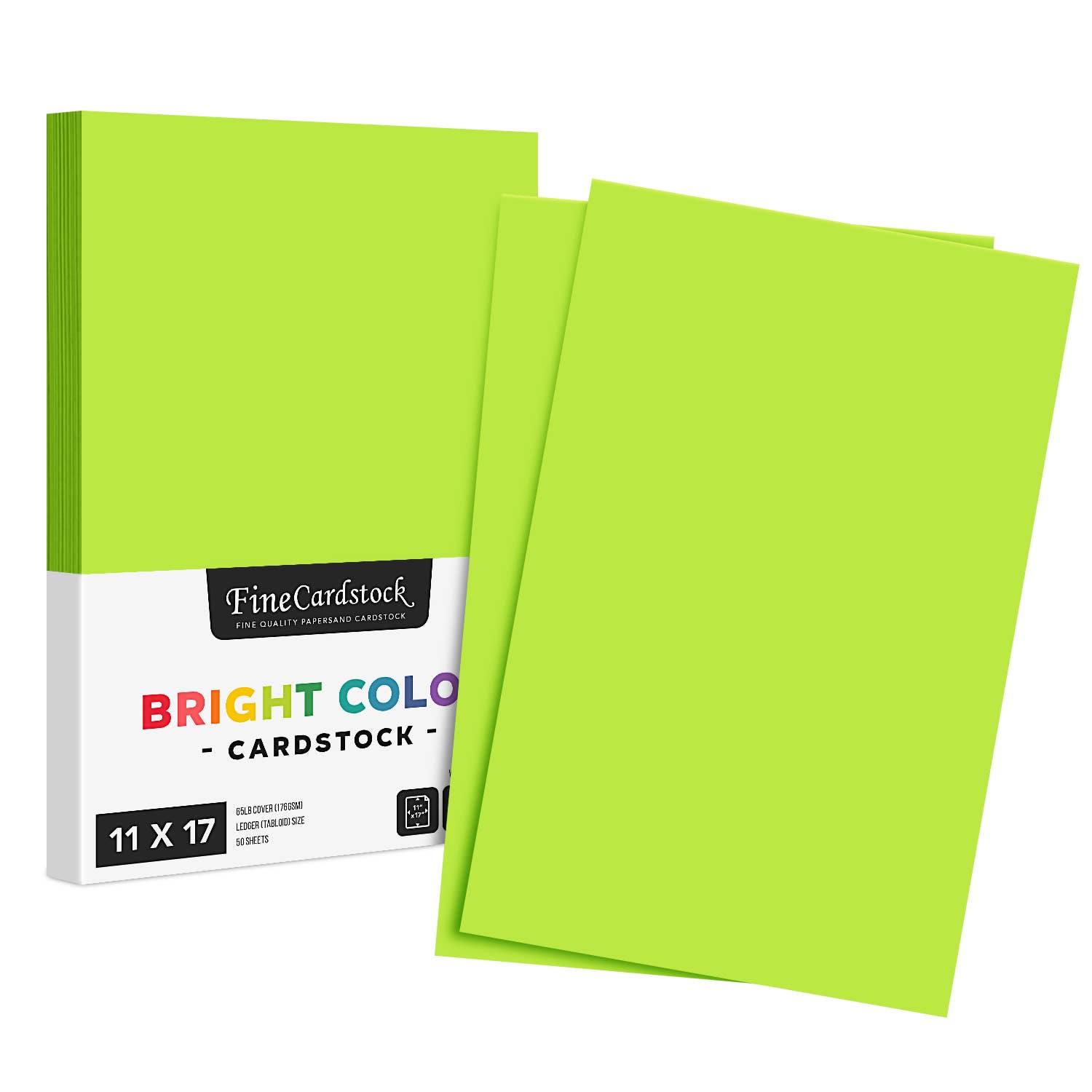 Fine Cardstock – wholesale Hantverkstillbehör – Ljus färg Cardstock papper - 65 lb täcka (176 GSM) - 50 Antal61