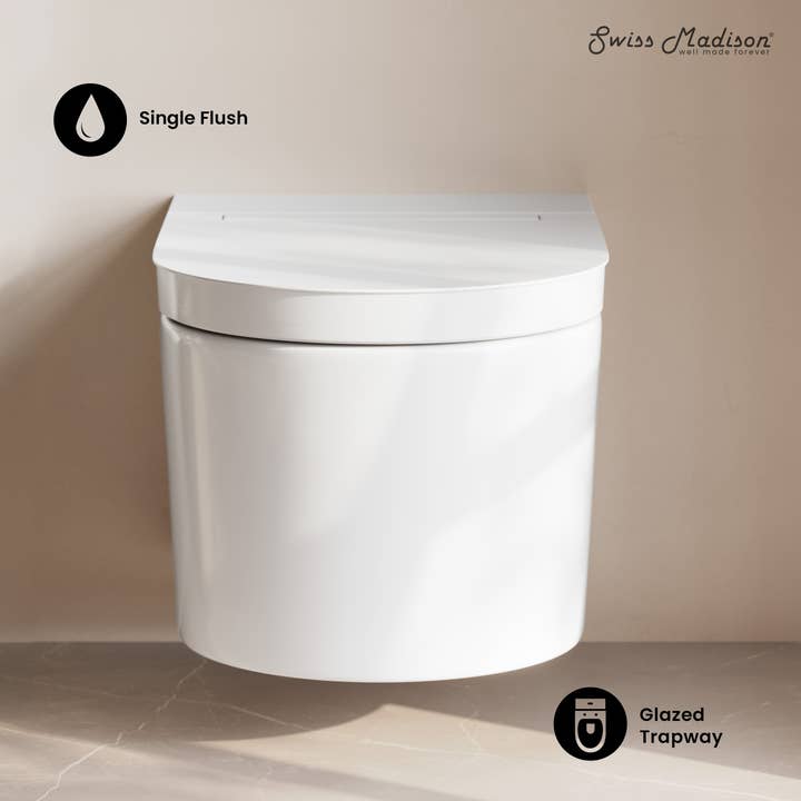 Swiss Madison - Wholesale - Hugo H Wall-Hung Toilet Glossy White w/ Frame1