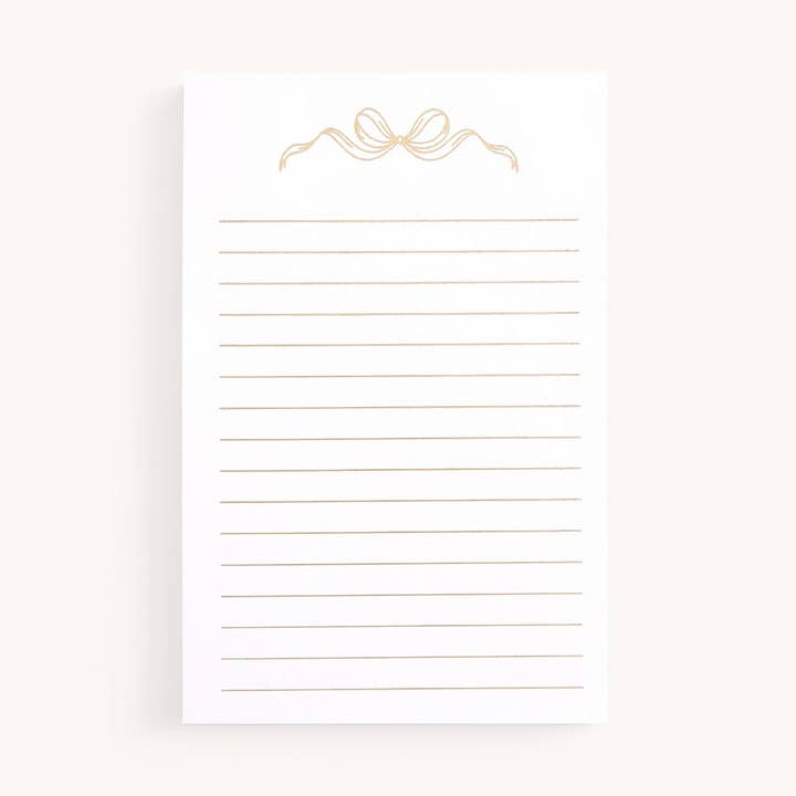 Lined Notepad - Gold Bow for wholesale by Simplified by Emily Ley