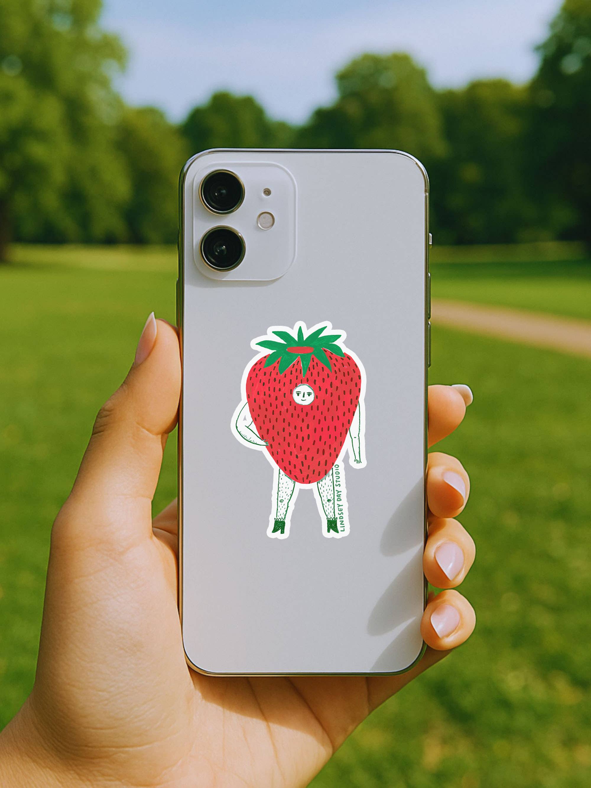 Lindsey Day Studio - Wholesale Sticker - Mr. Strawberry Sticker, Food Sticker, Funny Sticker7