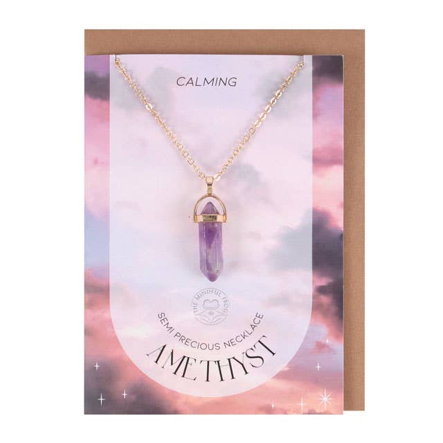 Something Different Wholesale - Wholesale Everyday Greeting Card - Amethyst Crystal Necklace on Greeting Card1