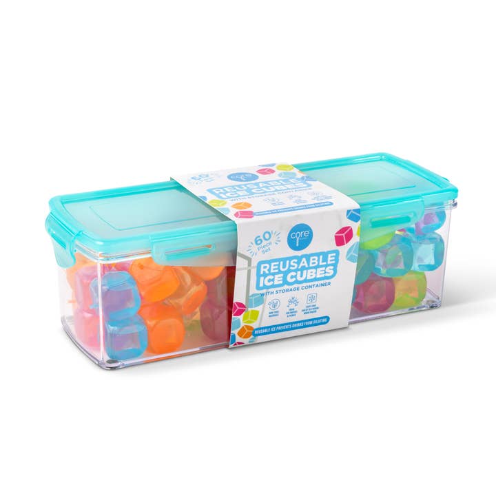 Core Home - Wholesale Ice Tray/Mold - 60pc Resuable Ice Cubes/Holder - BBL