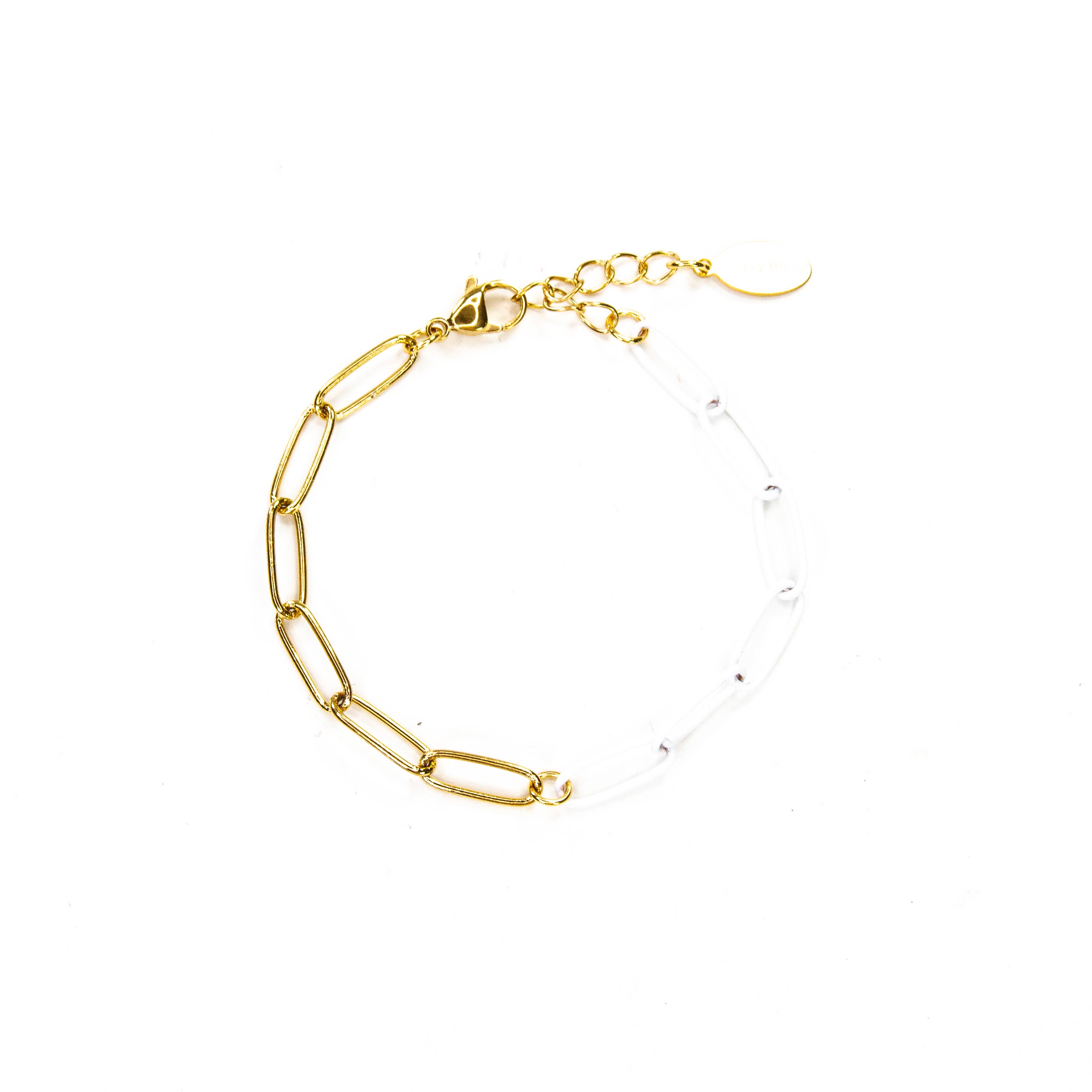 Savvy Bling - Wholesale Link & Chain Bracelet - Enamel 16+ Colors paperclip & Gold chain link bracelet15