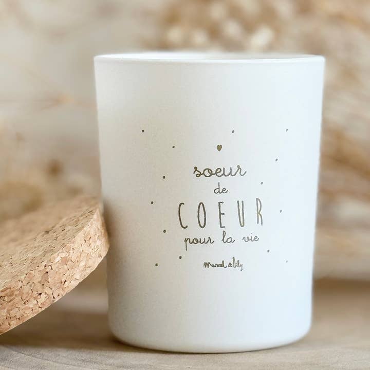 "Sister of the Heart" orange blossom vegetable candle for wholesale by Marcel & Lily