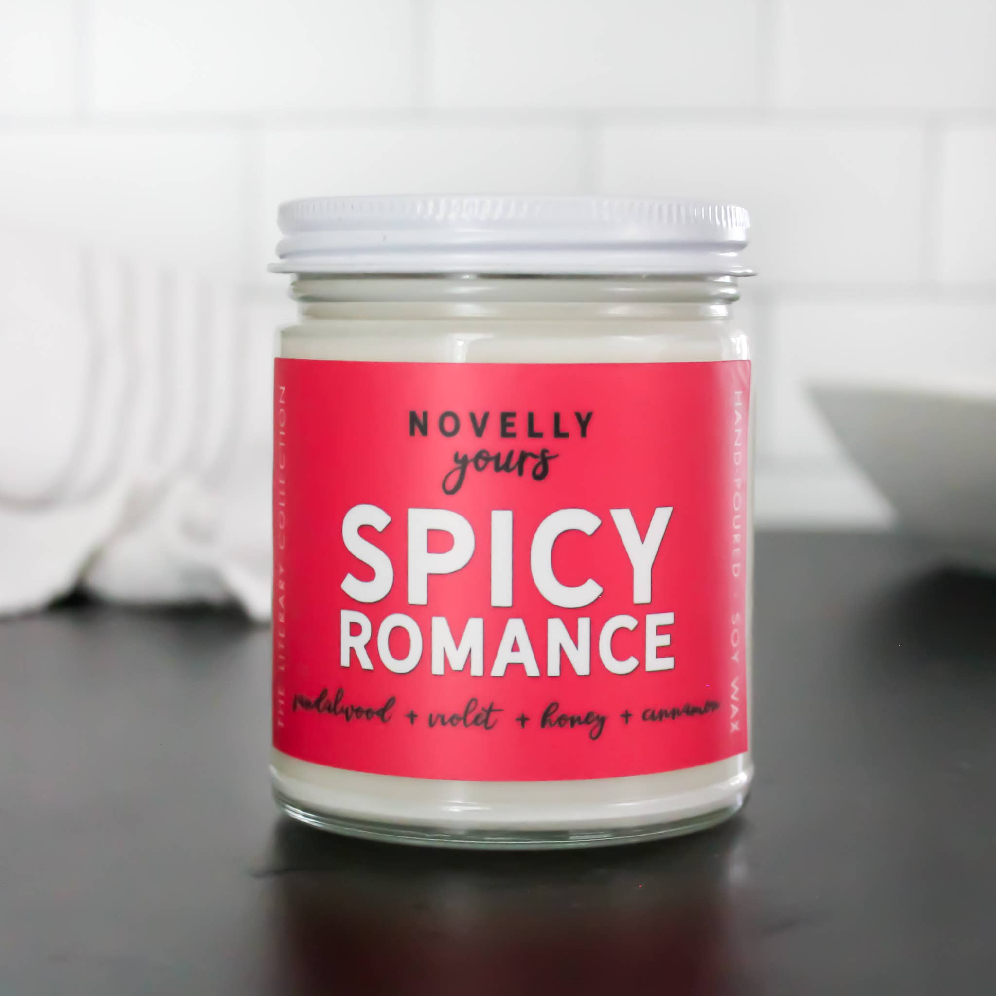 Novelly Yours - Wholesale Jar/Filled Candle - Spicy Romance Candle | Steamy Romance Candle for Readers