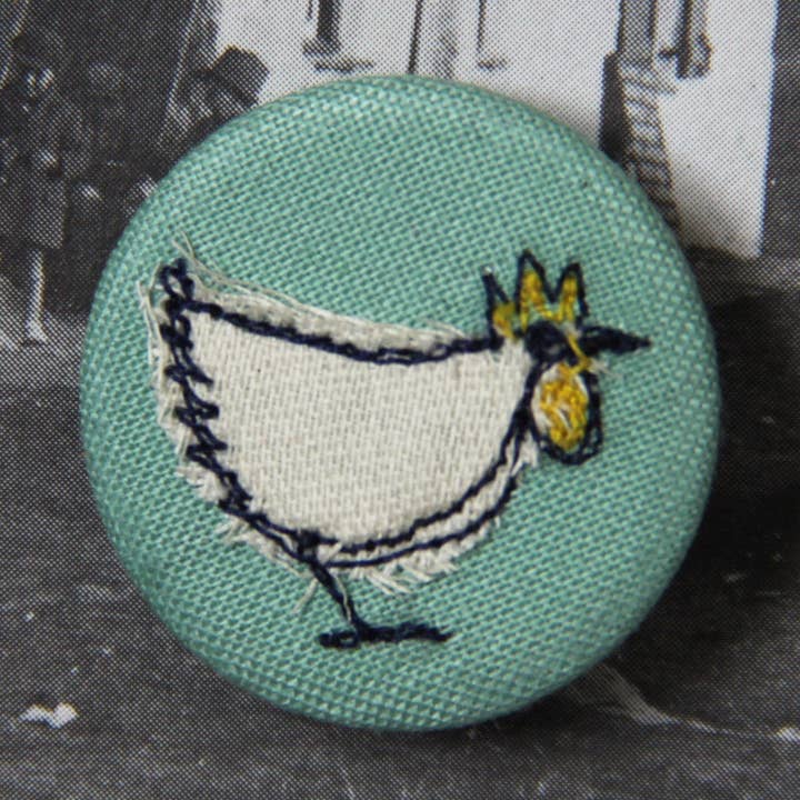 chicken - pretty brooch for wholesale by Poppy Treffry