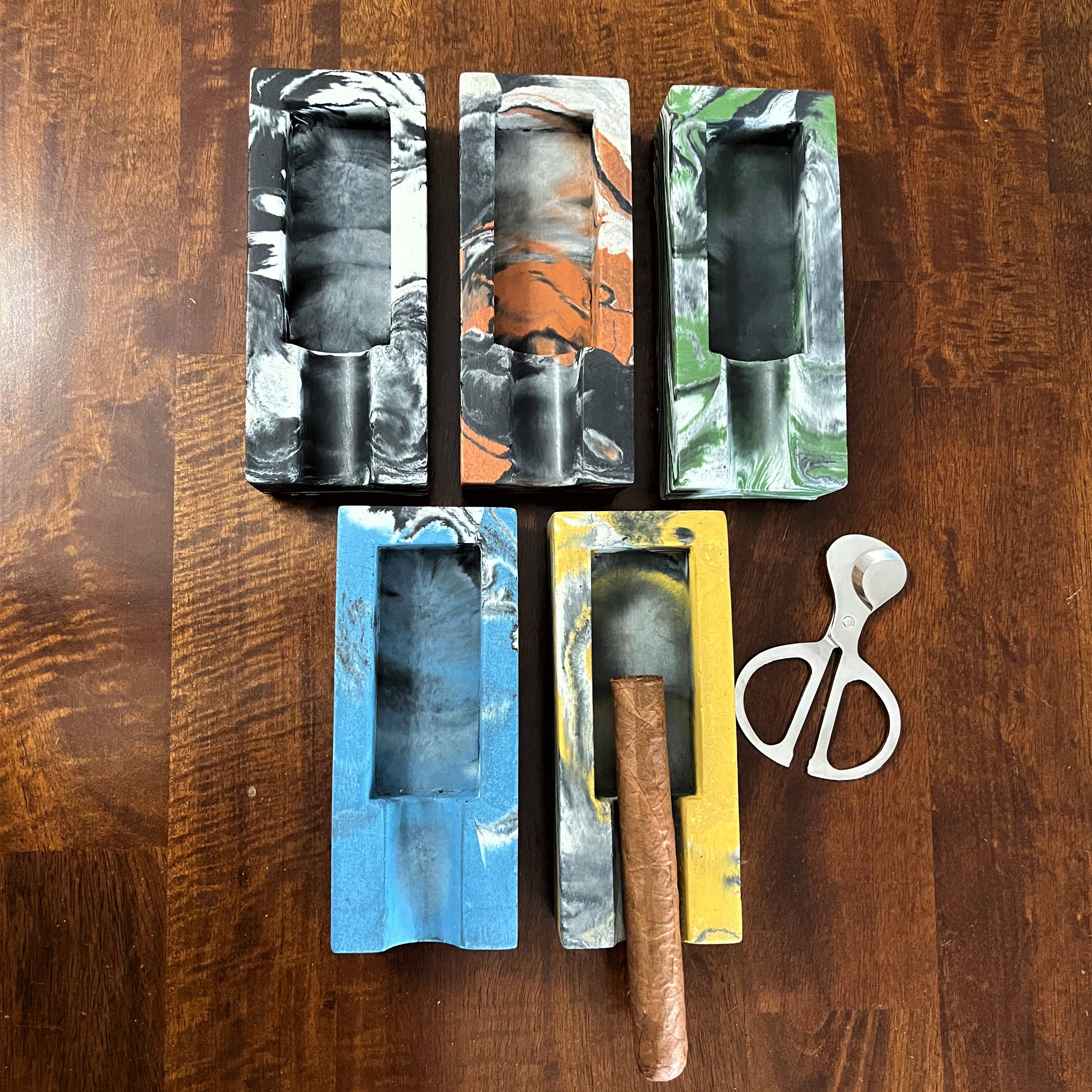 Storcks Designs - Wholesale Ashtray - Concrete Cigar Ashtray Stand Holder Rest - Handmade2