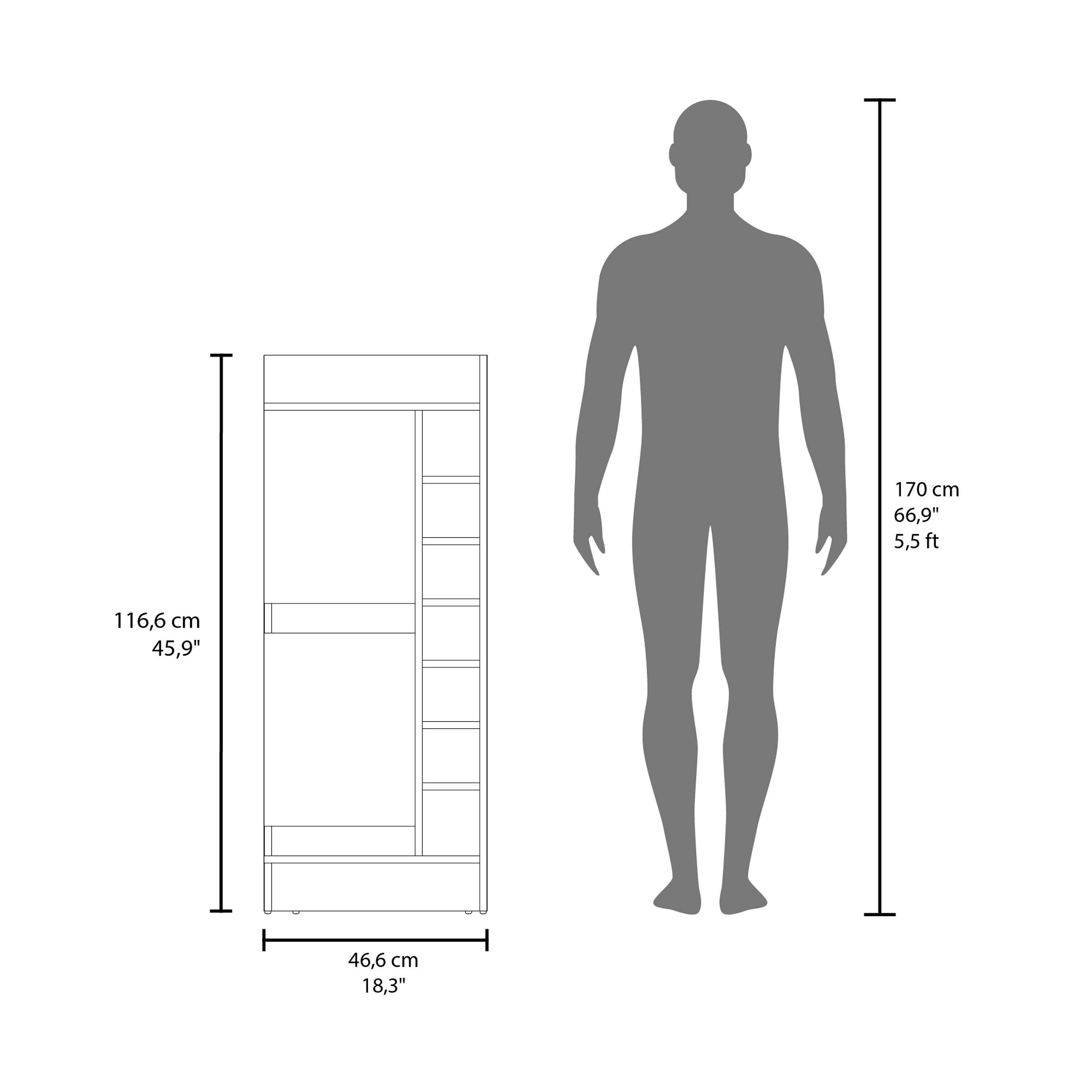 TUHOME FURNITURE – Großhandel Schrank – Lyman 46" hoher 3-stöckiger Eck-Barschrank mit vierzehn Weinflaschenfächern, Wohnzimmer, Spirituosenschrank, Aufbewahrungsschrank3