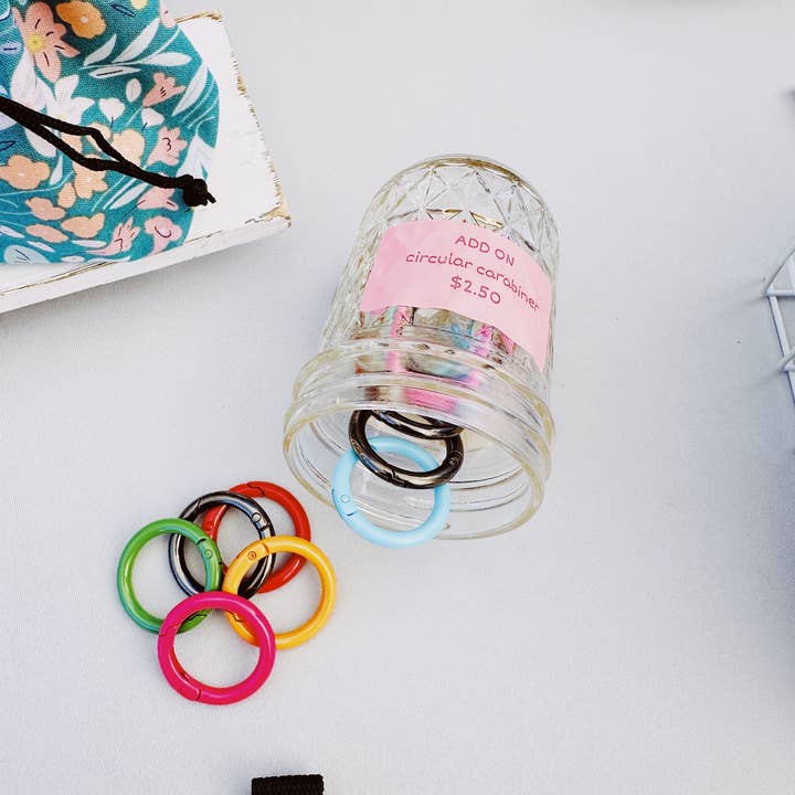 Walking Paws Boutique - Wholesale Keychain – Unisex - add circular clip-on carabiner, Trigger Spring O Rings Round5