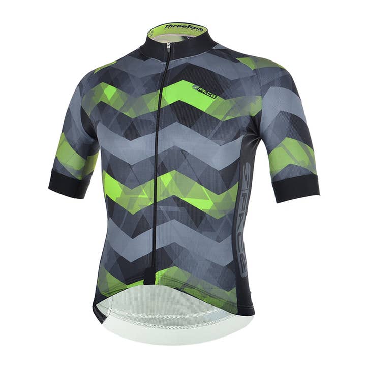 Zig Zag kortærmet cykeltrøje for engroshandel hos Threeface Cycling Wear