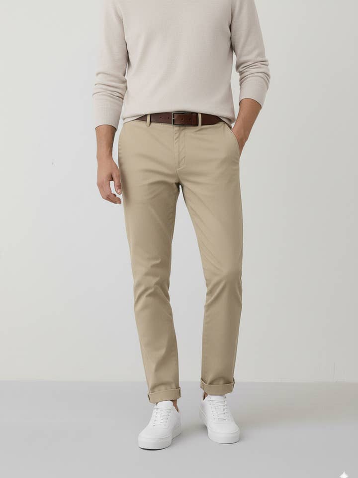 HB KHAKI Hawks Bay New Chino Stretch Twill Pants (KHAKI) for wholesale on Faire0